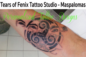 Eyes Tattoo tribal composition Tears of Fenix Tattoo Studio copy