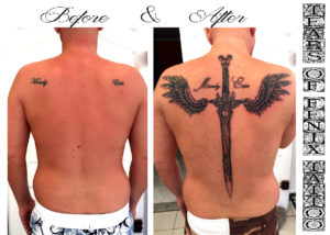 sword wings tattoo