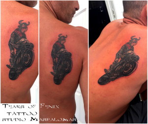tattoo gran canaria motorbike
