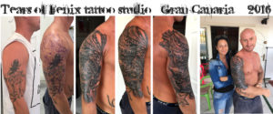 biomecanic cover up tattoo gran canaria