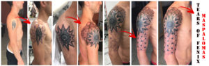 cover up geaometrical tatouage