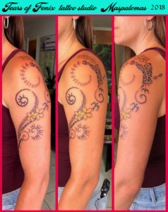 Girl Maori tattoo design Gran Canaria