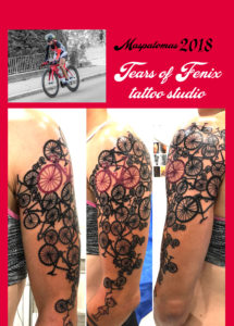 bicycle tattoo sleeve