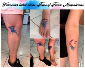 water color tattoo ideas triangles 