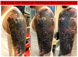 Viking sleeve tattoo